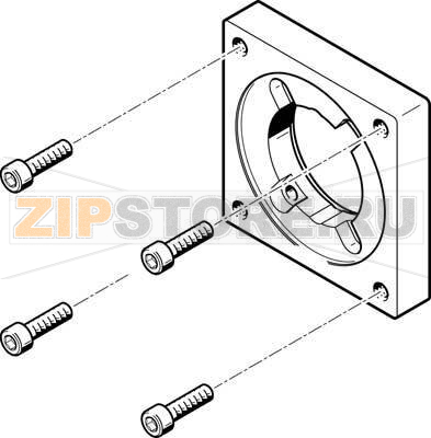 Фланец электродвигателя Festo EAMF-A-48A-87A 
