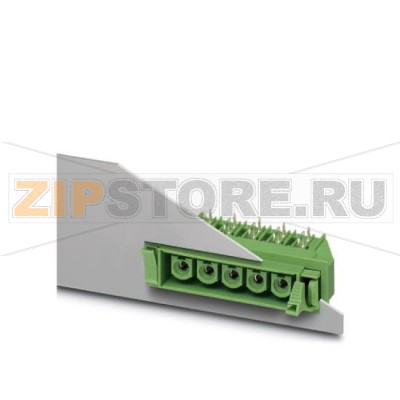 Ответная часть разъема Phoenix Contact DFK-IPC 16/ 5-GU-10,16 Номинальный ток: 76 А, Расчетное напряжение (III/2): 1000 В, Полюсов: 5, Размер шага: 10,16 мм, Цвет: зеленый, Поверхность контакта: Серебро, Монтаж: пайка.Минимальный заказ: 10 шт.Упаковка: 10 шт.