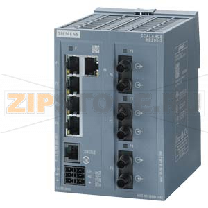 SCALANCE XB205-3 MANAGEABLE LAYER 2 IE-SWITCH 5X 10/100 MBITS/S RJ45 PORTS 3X MM FO ST-PORT 1X CONSOLE PORT DIAGNOSTICS LED REDUNDANT POWER SUPPLY TEMP. RANGE 0 DGR C UP TO +60 DGR C, DIN-RAIL MOUNTING ETHERNET/IP CONFORMAL DEFAULT ETHERNET/IP Siemens 6GK 