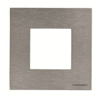 Рамка одноместная, двухмодульная, натуральная сталь ABB 2CLA227100N4001