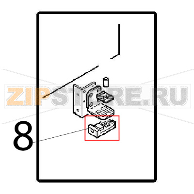 Hinge bracket Angelo Po FM1221E1 Hinge bracket Angelo Po FM1221E1Запчасть на деталировке под номером: 8