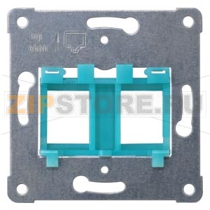 ОПОРНАЯ ПАНЕЛЬ СИНЯЯ ДЛЯ УСТАНОВКИ 2 JACK/PLUG РАЗЪЕМОВ Siemens 5TG2083 