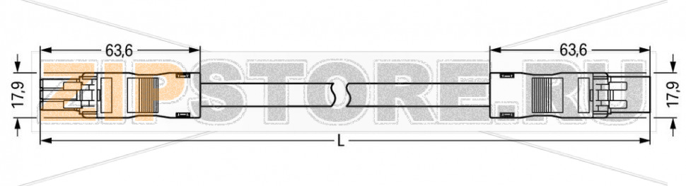 pre-assembled interconnecting cable; Eca; Socket/plug; 3-pole; Cod. A; 1 m; 1,00 mm; white Wago 891-8993/005-102 Protected against mismating and maintenance-freeLow profile with 4.4 mm pole spacing...