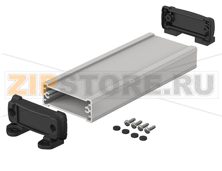 Корпус закрытый, 57.5x22x150 мм, с пластмассовыми крышками Bopla ELP 620-0150 DW 