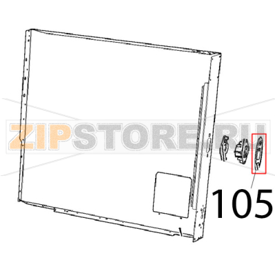 Right door latch cap Unox XVC 205E Right door latch cap Unox XVC 205EЗапчасть на деталировке под номером: 105