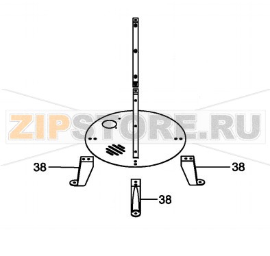 Опора  Fimar PPF/25    Опора для картофелечисток Fimar PPF/25Запчасть на деталировке под номером: 38Количество запчастей в комплекте: 1Оригинальное название запчасти Fimar: Foot