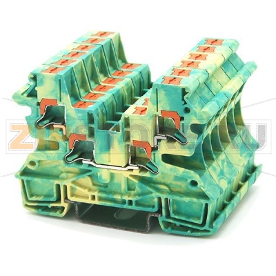 Клемма заземляющая Push-in, желто-зеленая CHIKU RPI 4-QUATTRO-PE 