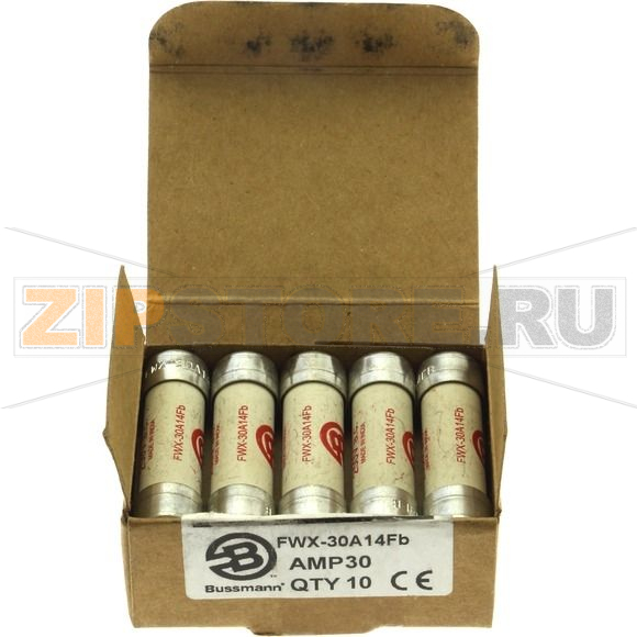 Предохранитель, 30 A, AC 250 В, DC 250 В, 200 кА, 14x51 мм, aR, UL Eaton 30AMP 250V AC FERRULE 14 