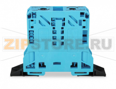 POWER CAGE CLAMP 2-проводные проходные клеммы; 50 мм?; боковые маркировочные разъемы; с крепежными фланцами; POWER CAGE CLAMP; 50,00 mm?; синие Wago 285-144 