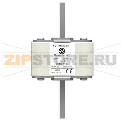 Предохранитель, 700 A, AC 690 В, size 3, 76x90x141 мм, aR, IEC Eaton FUSE 700A 690V 3STN/110 AR 