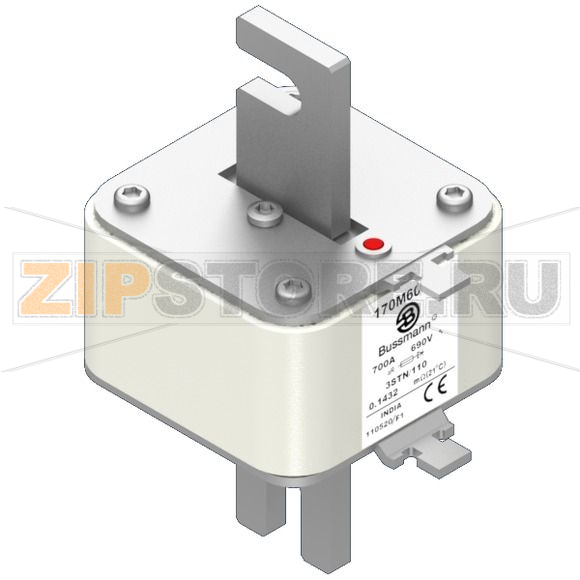 Предохранитель, 700 A, AC 690 В, size 3, 76x90x141 мм, aR, IEC Eaton FUSE 700A 690V 3STN/110 AR 
