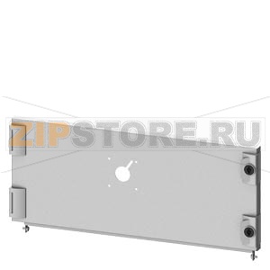 SIVACON S4, Compartment door, for Compact circuit breaker 3VA with door-coupling rotary operating mechanism, 3VA23 (400A), 3VA24 (630A), horizontal, Fixed mounting, Connection system, Number of switches: 1, IP40, H: 250 mm, W: 600 mm, Double bit Siemens 8 