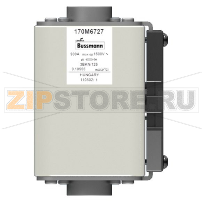 Предохранитель, 900 A, AC 1500 В, size 3, 76x92x125 мм, aR, IEC Eaton FUSE 900A 1500V 3BKN/125 