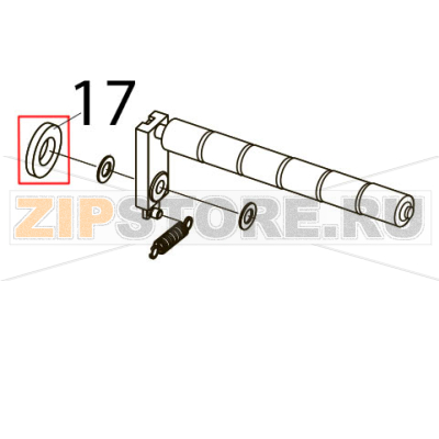 Damper spacer Toshiba TEC B-SX4T-GS10/20-QQ-US Damper spacer Toshiba TEC B-SX4T-GS10/20-QQ-USЗапчасть на деталировке под номером: 17