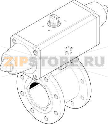 Кран шаровой с приводом Festo VZBC-100-FF-16-22-F0710-V4V4T-PS240-R-90-4-C 