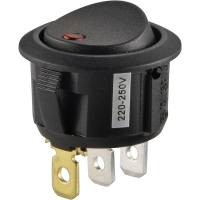 Переключатель клавишный 250 В/AC, 10 А, 1 x выкл/вкл TRU Components TC-R13-208B2-02