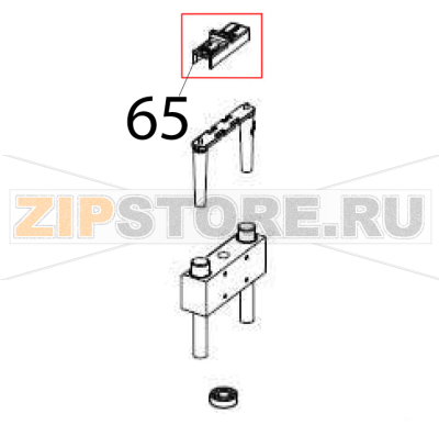 Press handle basket block Vema AP 2091 Press handle basket block Vema AP 2091Запчасть на деталировке под номером: 65