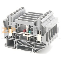 Клемма проходная, универсальная, серая CHIKU RUT 6-T-HV-P/P