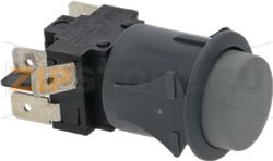 ДВУХПОЛЮСНАЯ КНОПКА, СЕРАЯ, 16А, 250В 