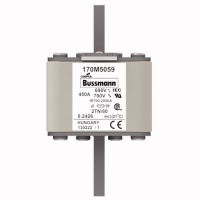 Предохранитель, 450 A, AC 690 В, 200 кА, 2, 61x75x108 мм, aR, DIN, IEC Eaton FUSE 450A 690V 2TN