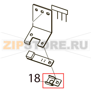 Ribbon end sensor cover Toshiba TEC SP40II Ribbon end sensor cover Toshiba TEC SP40IIЗапчасть на деталировке под номером: 18