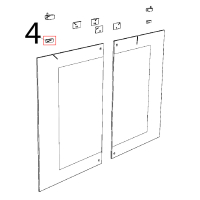 Guarnizione cerniera vetro porta Unox XL 413