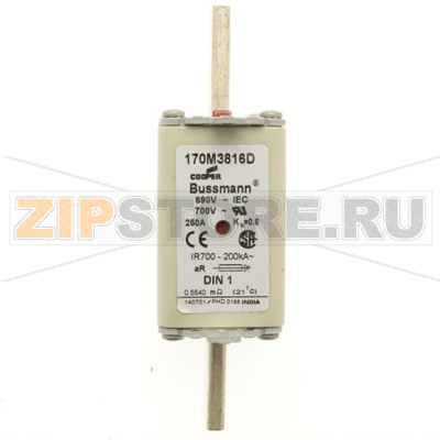 Предохранитель, 250 A, AC 690 В, 200 кА, DIN 1, aR, DIN, IEC Eaton FUSE 250A 690V aR DIN 1 HSDNH 