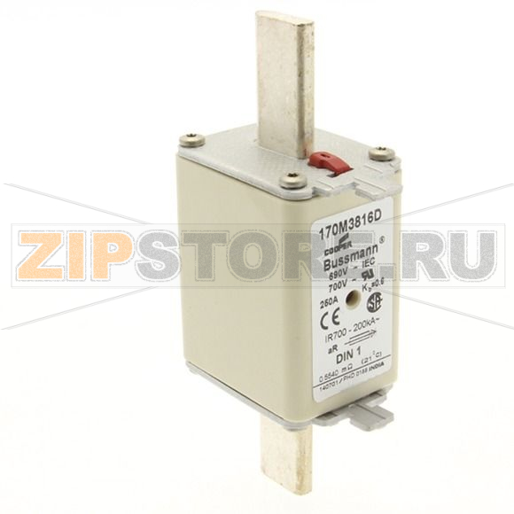 Предохранитель, 250 A, AC 690 В, 200 кА, DIN 1, aR, DIN, IEC Eaton FUSE 250A 690V aR DIN 1 HSDNH 