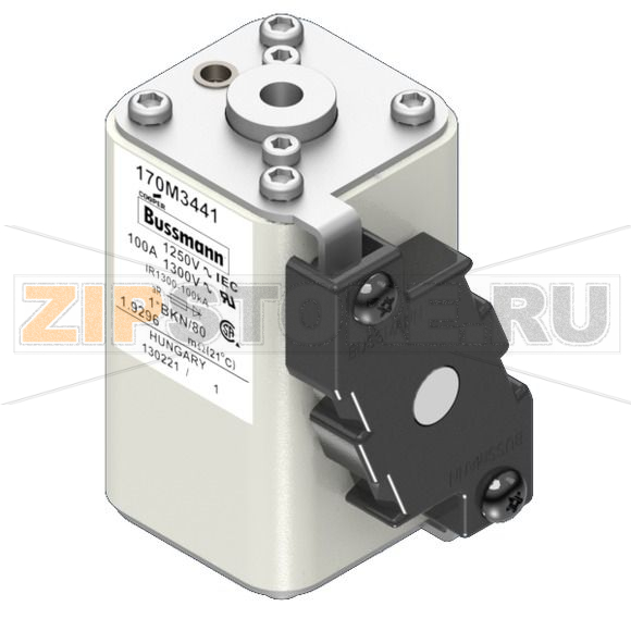 Предохранитель, 100 A, AC 1250 В, 100 кА, size 1, 45x59x81 мм, aR, IEC UL Eaton FUSE 100A 1250 