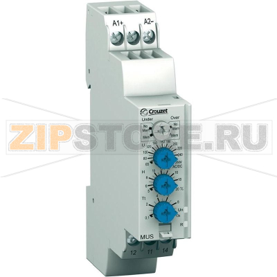 Реле контроля напряжения 24 В/AC/DC, 48 В/AC/DC, 1 шт Crouzet MUS260 