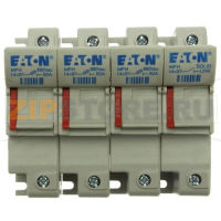 Держатель предохранителя, 50 A, AC 690 В, 14x51 мм, 3P + N, IEC Eaton 3P+N 14x51 Neon Indicator F