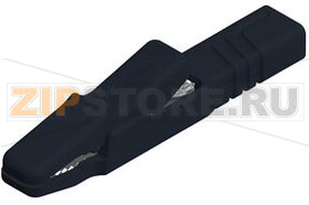 Зажим 4 мм, тип: крокодил, черный Hirschmann AK 2 S BLACK 