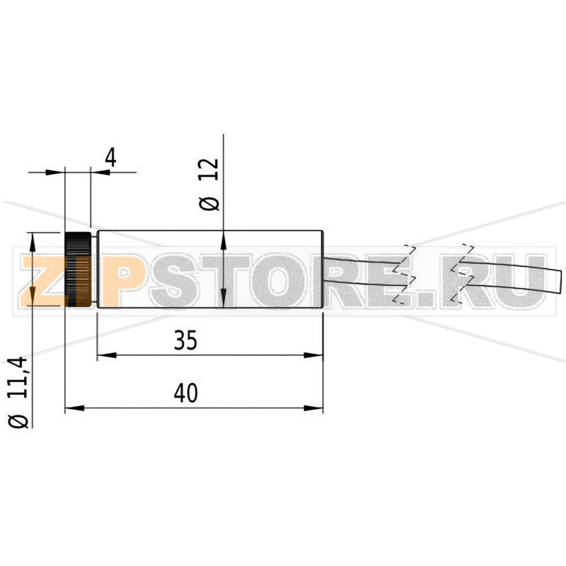 Модуль лазерный, красный, 1 МВт Picotronic DG670-1-12-F(12x40)-C300 