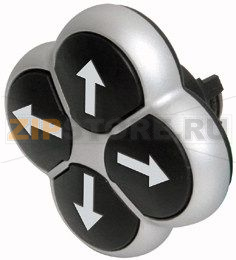 Кнопка четырхпозиционная, без фиксации, черная Eaton M22-DI4-S-X7 