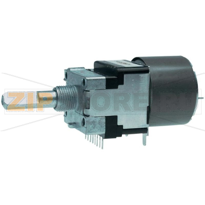Потенциометр поворотный 10 кОм, 0.05 Вт, стерео, 1 шт Alps RK16812MG 10KDX2 