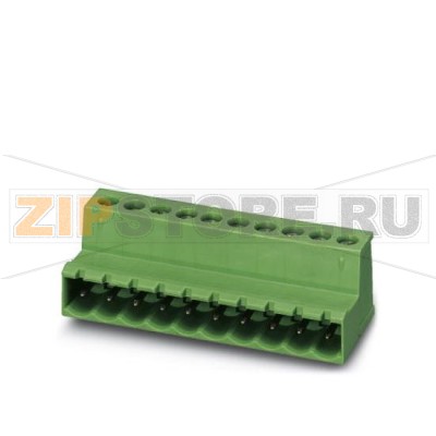 Вилочная часть Phoenix Contact IC 2,5/22-ST-5,08 Номинальный ток: 12 А, Расчетное напряжение (III/2): 320 В, Полюсов: 22, Размер шага: 5,08 мм, Технология подключения: Винтовые зажимы, Цвет: зеленый, Поверхность контакта: олово.Минимальный заказ: 50 шт.Упаковка: 50 шт.