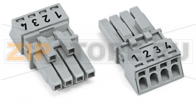 Разъем; 4-пол.; Код. B; 1,50 mm; серые Wago 890-244 Protected against mismating and maintenance-freePush-in CAGE CLAMP® spring pressure connection technology allows solid conductors to be simply pushed into a unit.Low profile with 4.4 mm pole spacingComponents can be clearly printed on and color-coded to meet custom requirements.When assembled, the installation connectors comply with IP40 and are suitable for easily accessible areas....