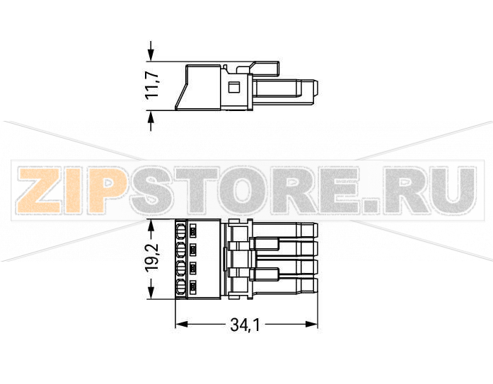 Разъем; 4-пол.; Код. B; 1,50 mm; серые Wago 890-244 Protected against mismating and maintenance-freePush-in CAGE CLAMP® spring pressure connection technology allows solid conductors to be simply pushed into a unit.Low profile with 4.4 mm pole spacingComponents can be clearly printed on and color-coded to meet custom requirements.When assembled, the installation connectors comply with IP40 and are suitable for easily accessible areas....
