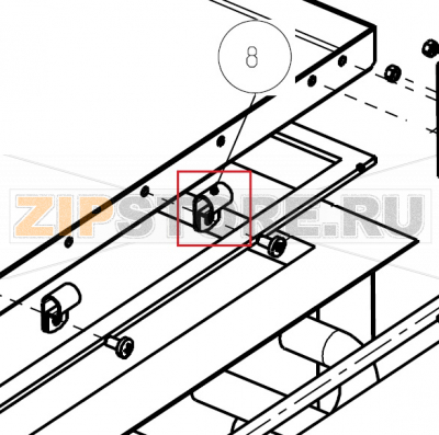 Fermacavo clamps N05B Imesa ES 10                                         Fermacavo clamps N05B Imesa ES 10Запчасть на сборочном чертеже под номером: 8Название запчасти на итальянском языке: Fermacavo clamps N05B Imesa ES 10