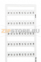 Маркировочная карта WMB; в картах; МАРКИРОВАНО; R1, S1, T1, U1, V1, W1, X1, Y1, Z1,SL (10x); not stretchable; Вертикальная маркировка; с креплением на защелке; белые Wago 793-646