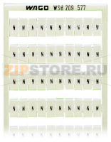 Маркировочная карта WSB; в картах; МАРКИРОВАНО; N (100x); not stretchable; Горизонтальная маркировка; с креплением на защелке; белые Wago 209-577