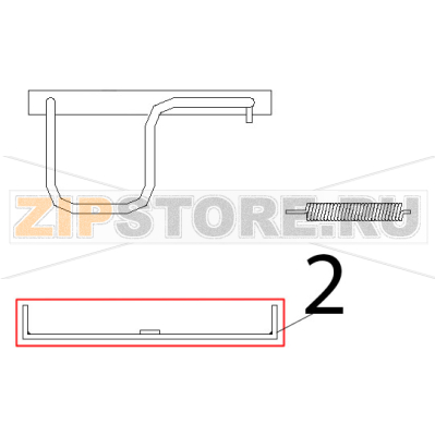 Supporto cerniera Tecnoinox B8MFIE9 Supporto cerniera Tecnoinox B8MFIE9Запчасть на деталировке под номером: 2
