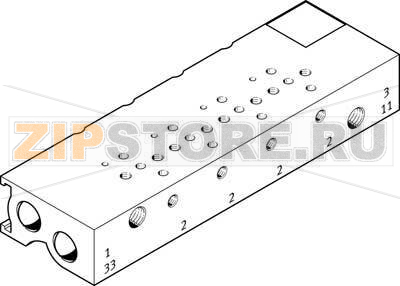 Плита для блочного монтажа Festo MHA1-PR2-3-M3-PI-PCB 