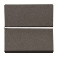 Механизм одноклавишного проходного переключателя с клавишей, двухмодульный, антрацитовый ABB 2CLA221000N1801