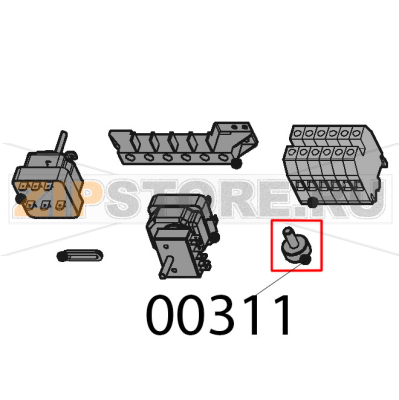 Piedino H=25 mm Tecnoinox PP8E9 Piedino H=25 mm Tecnoinox PP8E9Запчасть на деталировке под номером: 00311