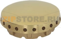 BURNER CAP PERFORATED BRASS POLISHED 