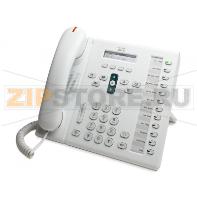 IP-телефон 48 В/DC, 12 линий, 2xFE (PoE), SIP/SCCP, 396x81 пкс, RJ-9 Cisco CP-6961-W-K9 