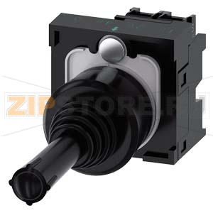 Координатный соединитель, 22 мм, кругл., пластмасса, цвет: черный, 2 положения переключателя, с фиксацией по вертикали, без механической блокировки, в положении O, с держателем, 1 НО, 1 НО, винтовой зажим, Siemens 3SU1100-7AB10-1NA0 