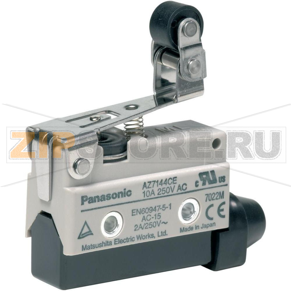 Выключатель концевой с роликом 115 В/DC, 250 В/AC, 10 А, IP64, 1 шт Panasonic AZ7144CEJ 