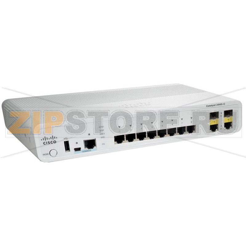 Коммутатор 8xFE (PoE), 2xGE/SFP, LAN Base Cisco WS-C2960C-8PC-L 